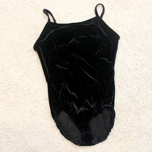 💃Black Velvet Cosplay Costume Halloween Velour Curtain Call Perform Leotard